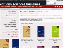 Tablet Screenshot of editions.scienceshumaines.com